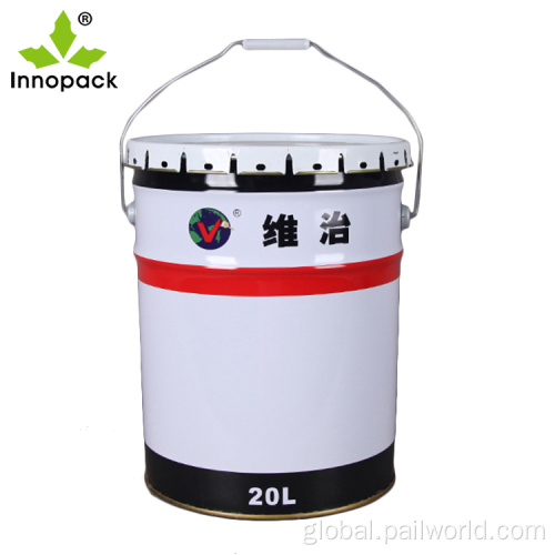 Metal Pail With Lid 5 gallon metal buckets empty stainless steel drum Supplier